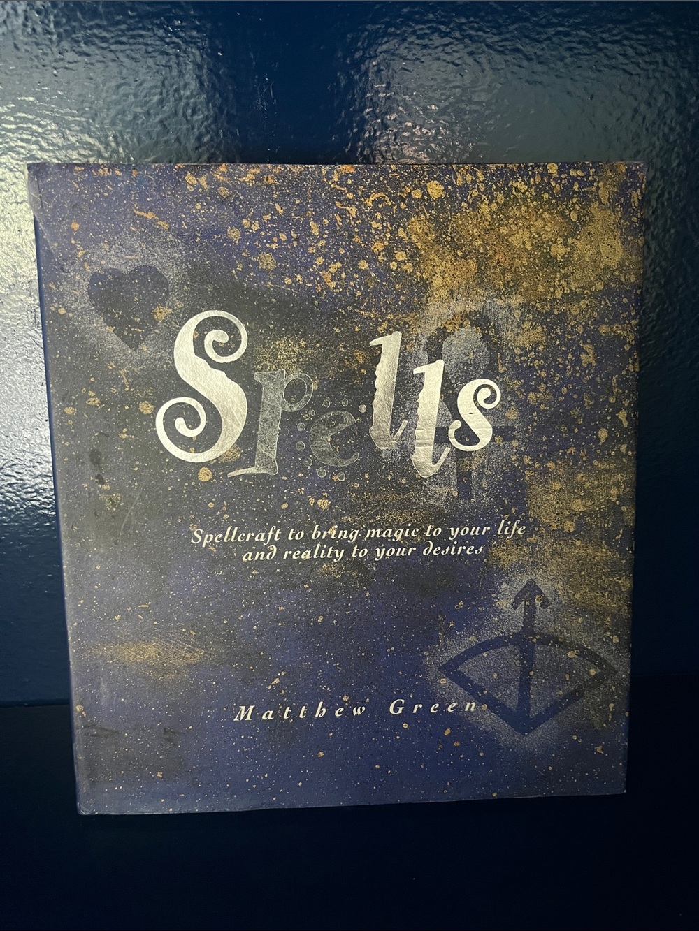 Spells Book Art Print - Gold & Navy